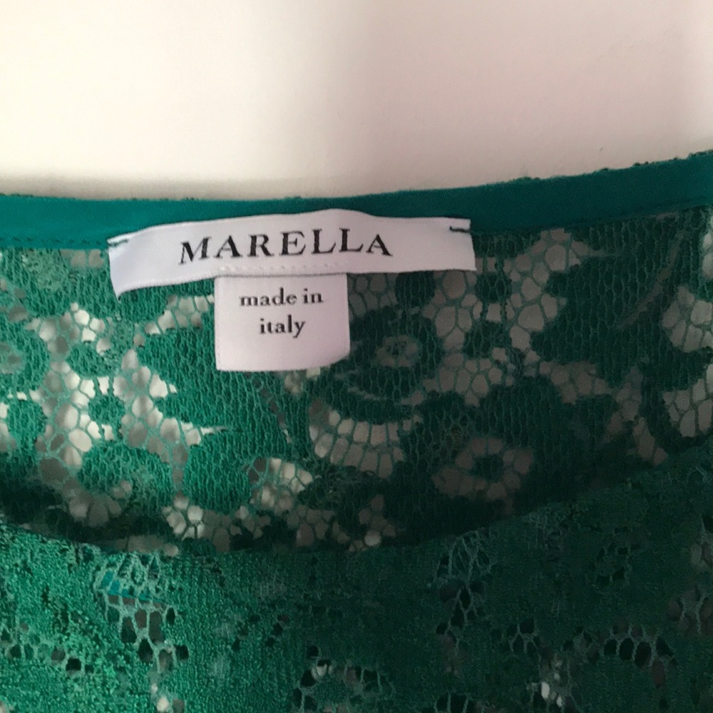 MARELLA Emerald Green Fuzzy Crewneck Sweater - Picture 11 of 12